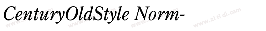 CenturyOldStyle Norm字体转换